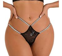 Culotte Pizzo Donna Sexy, Hipster Morbide Mutandine Sottili Intima Slip Brasiliana Bikini Donna Trasparente Confortevole Thong per La Notte di Nozze Comoda Mutande Donna Pizzo
