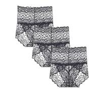 Culotte Sexy Taille Haute en Dentelle, Sous-vêtement Sans coutures pour Femme, Slip en Dentelle douce (E+3PCS,L)