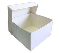 Culpitt Set di 10 scatole quadrate da 25,4 cm, colore: Bianco