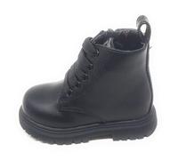 Cult Anfibio T-430 Asso Combat Stivaletto Nero per bambini con lacci e pratica chiusura a zip,unisex ed ergonomico (Nero, Sistema Taglie Calzature EU, Bimbo (0-5 anni), Numero, Media, 22)