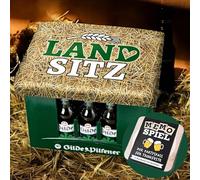 CULT at home Inserto per cassetta della birra, sedile di campagna, con coperchio per birra, gioco di promemoria, per casse di birra, sgabello da giardino per balcone e campeggio