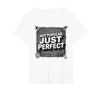 Cult Classic: Non Popolare, Semplicemente Perfetto Amante del Cinema Arte Maglietta, Donna Plus-Size, Bianco, 1X