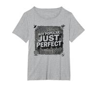 Cult Classic: Non Popolare, Semplicemente Perfetto Amante del Cinema Arte Maglietta, Donna Plus-Size, Grigio Melange, 5X