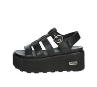 CULT CLW448800 Nancy Black Sandali per Donna in pelle zeppa alta (Taglia 39)