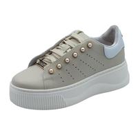 Cult CLW467900 Perry off White Sneakers per Donna in Pelle con Lacci Zeppa Alta (Taglia 39)