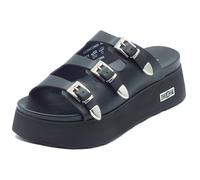 Cult CLW473900 Janis Black Sandali per Donna in Pelle Zeppa Alta (Taglia 37)