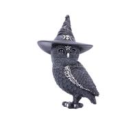 Nemesis Now Owlocen - Statuetta di gufo stregone con cappello da strega, colore nero, altezza 13,5 cm, in resina