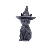 Nemesis Now - Statuetta del Gatto nero Purrah, con cappello da strega, altezza 1