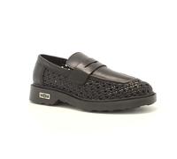 Cult Mocassino Nero Traforato in Pelle da Uomo - 45