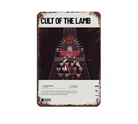 Cult of The Lamb (2022) Poster per videogiochi Retro Poster in metallo Tin Sign Chic Art Retro Iron Painting Bar People Cave Cafe Family Garage Poster Decorazione da parete 20 x 30 cm