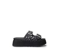Cult Scalzato nero Platform in Pelle Intrecciata da Donna - 39