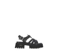 Cult, ,Shoes ,Donna ,Nero ,41 EU Sandali in Pelle Nera con Cinturino alla Caviglia