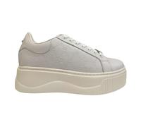 Cult Sneakers Bianca Platform in Pelle Logata da Donna
