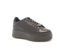 Cult Sneakers Nera Platform in Pelle da Donna - 40