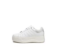 Cult - Sneakers Perry in Pelle, Bianco-Bianco Avorio (41)