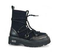 Cult Stivaletto CLW458900 SLASH 4589 MID W KNIT/LEATHER BLACK Nero 38