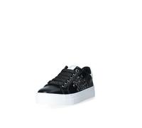 Cult Young Sneakers Donna, Sintetico, Stelle e Cuori, Suola 3,5 cm, Nero con Decorazioni Pixel (Nero, Sistema Taglie Calzature EU, Adulto, Numero, Media, 38)
