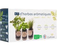 Cultivea Set Ready To Grow - Erbe Aromatiche (Basilico, Prezzemolo, Erba Cipollina) - 1 set