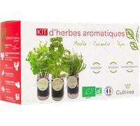 Cultivea Set Ready To Grow - Erbe Aromatiche (Menta, Coriandolo, Timo) - 1 set