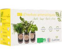 Cultivea Set Ready To Grow - Erbe Aromatiche (Salvia, Basilico Limone, Aneto) - 1 set