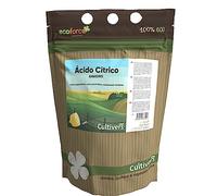 CULTIVERS Acido citrico anidro 100% puro 1 kg | Detergente multiuso ecologico | correttore di pH per agricoltura e irrigazione, ideale per cucina, bagno e giardino