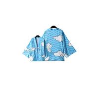 cultofmoon Anime, kimono per cosplay, stampa giapponese, kimono Sakonji, mantello blu, accappatoio per il tempo libero, Halloween, feste di anime