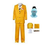 cultofmoon Beetle Costume giallo con giacca pantaloni camicia zombie bob, maschera horror Movie cosplay carnevale Halloween