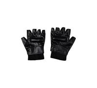 cultofmoon Leon Cosplay Guanti Nero Guanti In Pelle Mezza Dita Guanti Senza Dita Gioco Guanti Da Combattimento Leon Scott Costume Halloween Cos Accessori, Nero , M