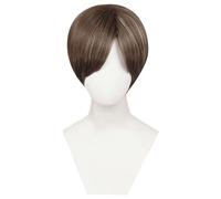 cultofmoon Parrucca anime Ashley Cosplay Parrucca Leon Ada Figura di Gioco Parrucche Diritte Capelli Corti Wig Capelli Sintetici Halloween Carnevale Accessori
