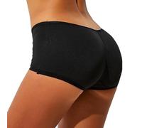 CuLtp 2pcs Mutande Imbottite per Donna Push Up Glutei Hip Enhancer Belle Glutei Boxer Pantaloncini Sottogonna Intimo Senza Cuciture-Black||2XL