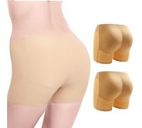 CuLtp 2pcs Pantaloncini per Sollevare I Glutei, Mbottitura Spessa Staccabile, Mutande per Sollevamento di Sedere da Donna Mutande per Il Sollevamento dei Fianchi Shapewear- Beige||XL