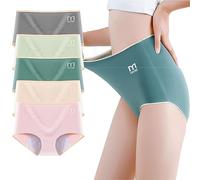 CuLtp 5pcs Mutandine da Donna per Adolescenti Intimo Mestruale A Prova di Perdite in Cotone Slip Post-Partum Hipster Mutandine Postpartum Traspirante Slip