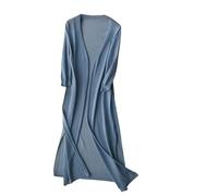 CuLtP Cardigan Bolero da Donna Lungo Estivo Lavorato A Maglia di Seta Ghiacciata Cover Up Cardigan Spolverino Leggero con Fessura Giacche Bolero Casual Aperte sul Davanti Cappotto Poncho Camicetta Du