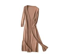 CuLtP Cardigan Bolero da Donna Lungo Estivo Lavorato A Maglia di Seta Ghiacciata Cover Up Cardigan Spolverino Leggero con Fessura Giacche Bolero Casual Aperte sul Davanti Cappotto Poncho Camicetta Ca