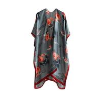 CuLtP Cardigan Elegante Donna Cardigan in Raso da Donna Bolero Coprispalle Top Stampa Boho Kimono Vestaglia Estiva Spolverino Cardigan da Donna Eleganti Giacche da Sera Lunghe Abiti Scialle Cover Up