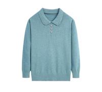 CuLtP Maglioni E Maglioni da Donna, Maglioni Casual A Maniche Lunghe Lavorati con Risvolto Decorati con Strass, Felpa Elegante da Donna con Pullover Lavorati A Maglia Top Maglieria da Donna, Blu, M