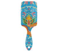 Cultura cinese Drago Pattern Blu carino spazzola da massaggio per la crescita dei capelli Progettato massaggio del cuoio capelluto per capelli fini con manico ergonomico cepillo para cabello de mujer