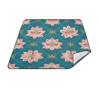 Cultura cinese fiore fiore modello impermeabile Camping Mat XXL Picnic coperta da picnic portatile per adulti regali di primavera cobija para la playa