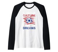 Cultura Kosher Sogni Americani Stella Maglia con Maniche Raglan