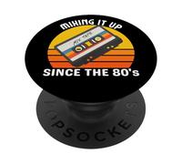 Cultura retrò anni '80, musicisti di cassette, Mix Tape, Musica anni '80 PopSockets PopGrip Adesivo