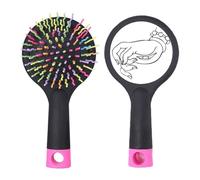 Culture Hand Eye Line Drawing Pattern Salon Detangling Hair Brush Cushion Base