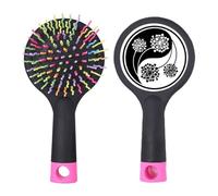 Culture Yin-Yang Flower Design Salon Districante Spazzola per Capelli Cuscino Base