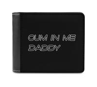Cum in Me Daddy Portafoglio sottile con tasca frontale bifold con porta carte di credito per donne e uomini, Stile:, Taglia unica, Per tutte le stagioni