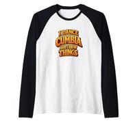 Cumbia Danza Salsa Bachata Merengue Latino Danza Maglia con Maniche Raglan