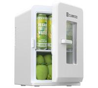 Cumeod 15 litri/21 lattine Mini frigorifero 2 in 1 piccolo frigorifero con funzione di raffreddamento e riscaldamento, 12 V DC/220 V AC per auto, uffici e dormitori, bevande, cosmetici, nero, modalità