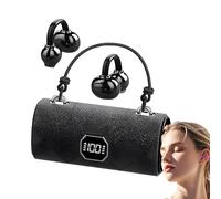 Cumo wireless a clip alla moda, auricolari auricolari aperti Hi-Fi con display a LED, auricolaris a clip comodi in stile borse per donne, Auricola-ri Bluetooth Stereo Sound per allenamenti (Black)