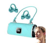 Cumo wireless a clip alla moda, auricolari auricolari aperti Hi-Fi con display a LED, auricolaris a clip comodi in stile borse per donne, Auricola-ri Bluetooth Stereo Sound per allenamenti (Blue)
