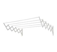 Cuncial , stendibiancheria da parete allungabile, 100 cm, realizzato in alluminio ad alta resistenza, misure: 100 x 23 x 71 cm, appendiabiti pieghevole, appendiabiti per interni ed esterni