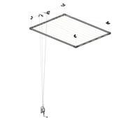 Cuncial - Stendibiancheria da Soffitto Estensibile Tezno da Soffitto con Manovel