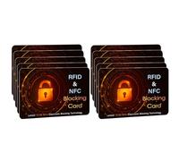 Cunegra 10 carte di blocco RFID, in PVC nero, anti-furto, NFC Blocker, compatibile con il portafoglio, scheda di blocco dei dati affidabile Force Field Max, efficace difensore del portafoglio per